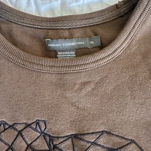 French Connection Brown Graphic Tee